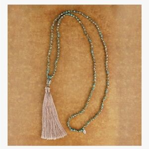 Buddha Tassel Pendant Crystal Necklace